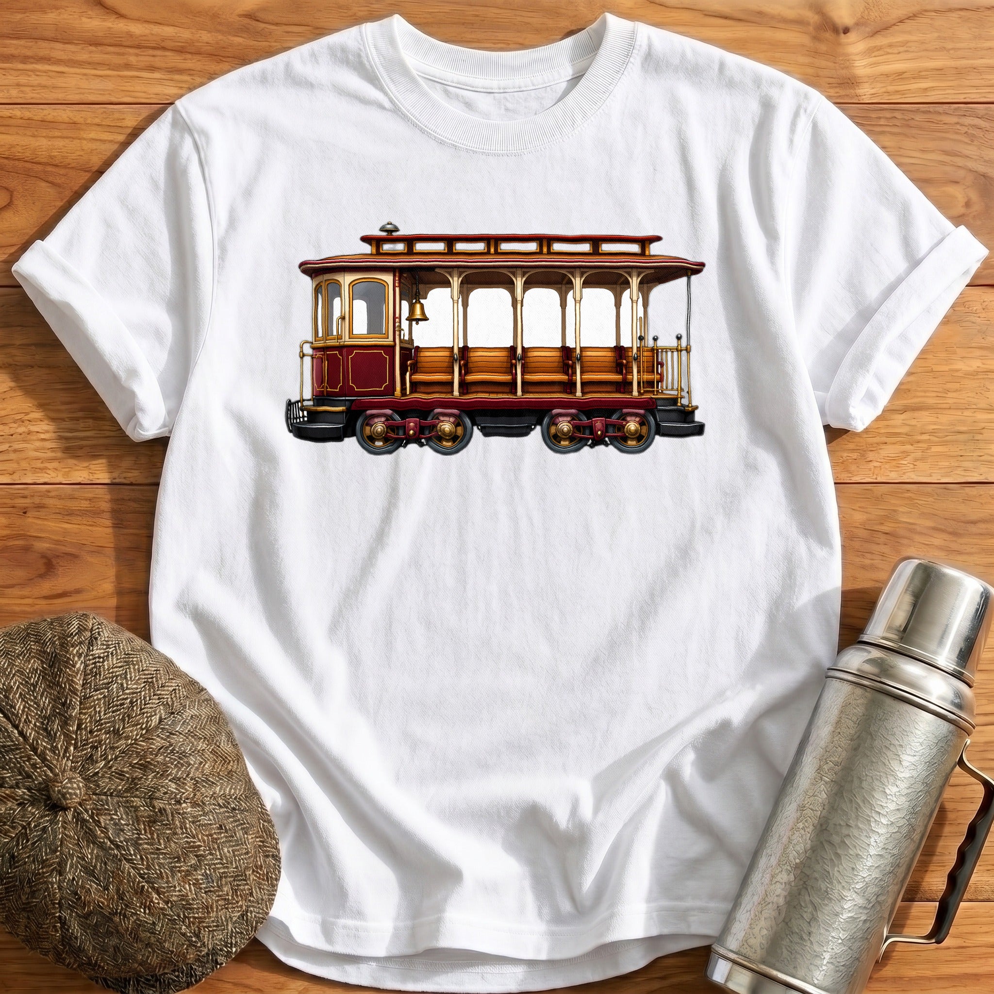 Cablecar Side T-Shirt - White