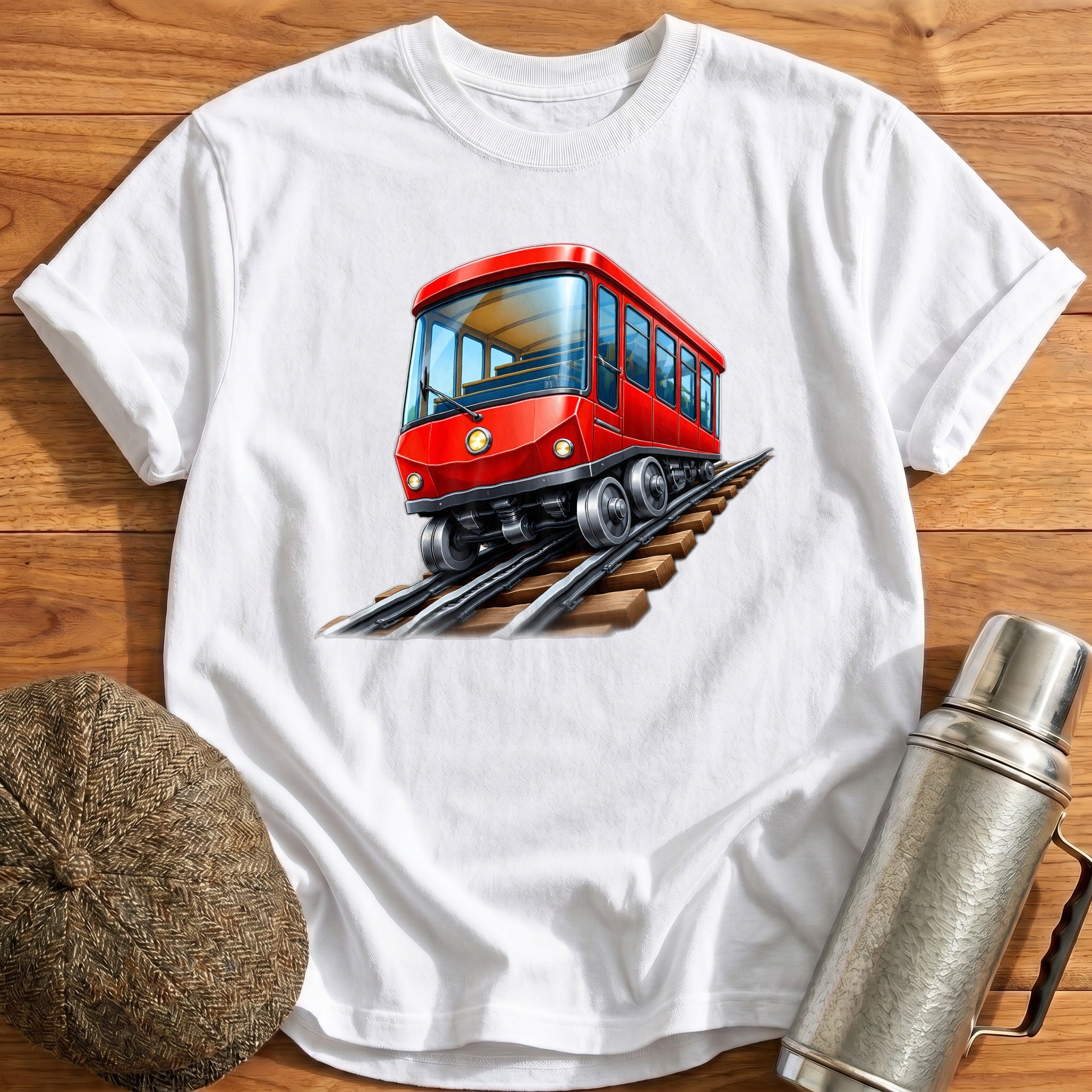 Funicular Front34 T-Shirt - White