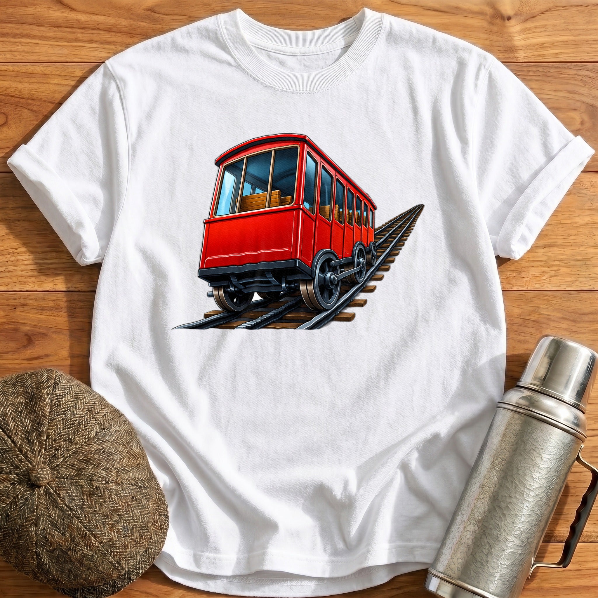 Funicular Rear34 T-Shirt - White