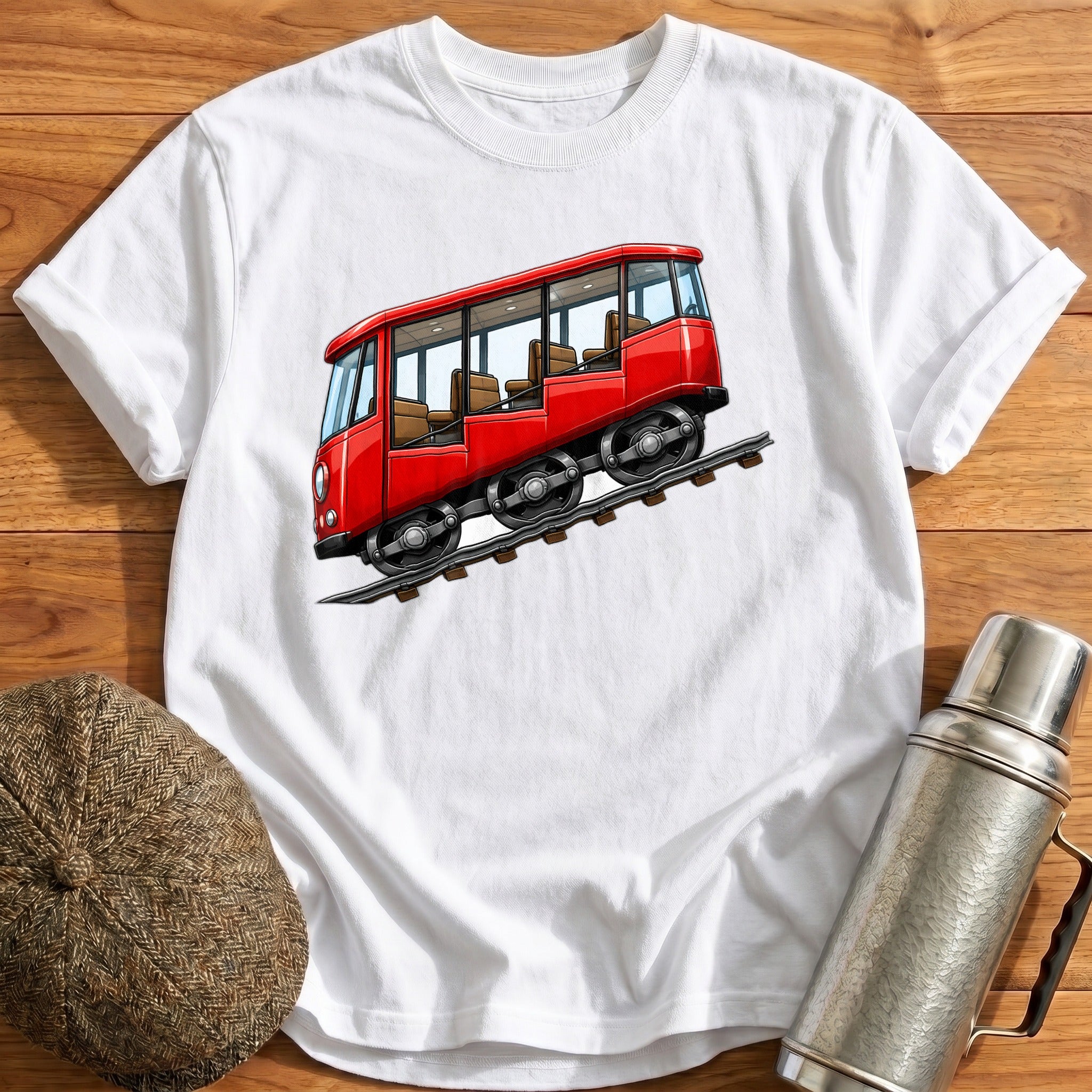 Funicular Side T-Shirt - White