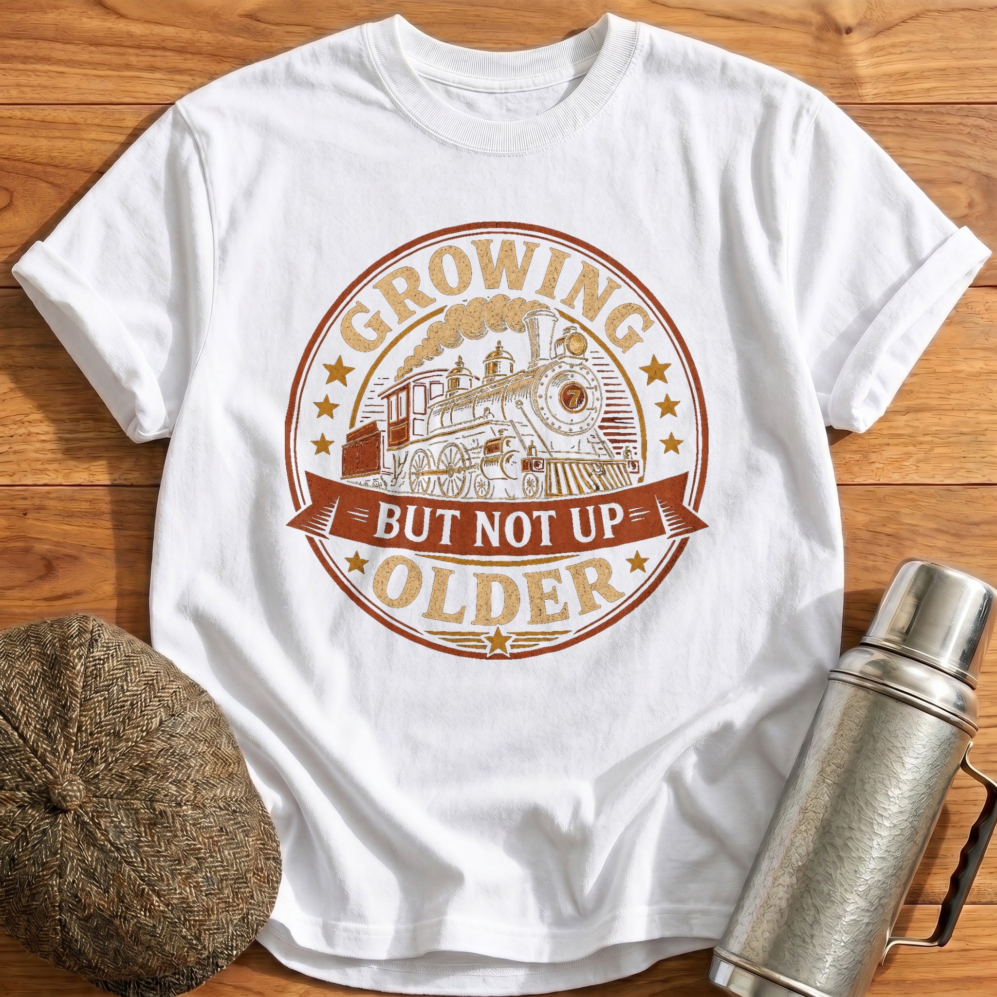 Growing Older Emblem T-Shirt - White