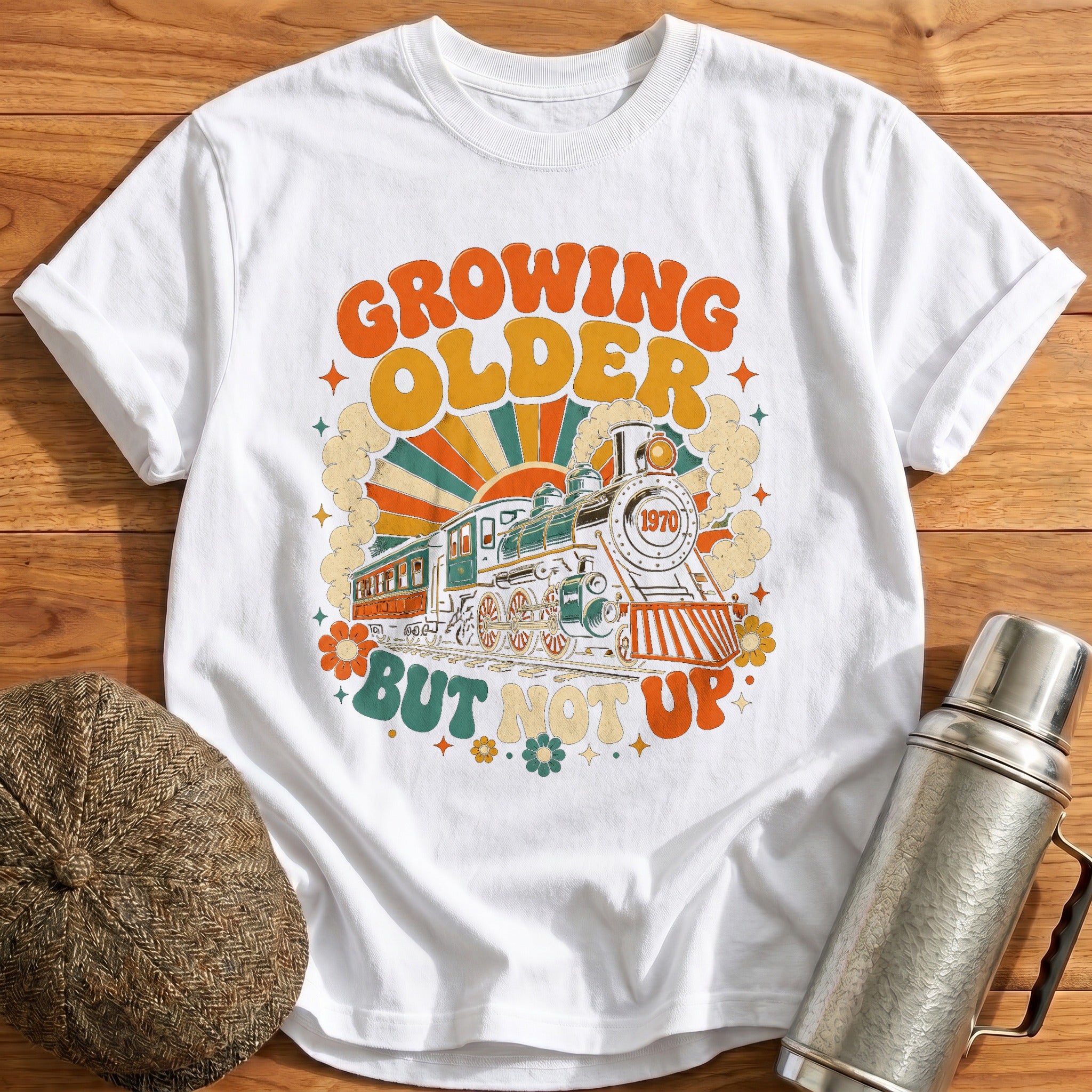 Growing Older Groovy T-Shirt - White