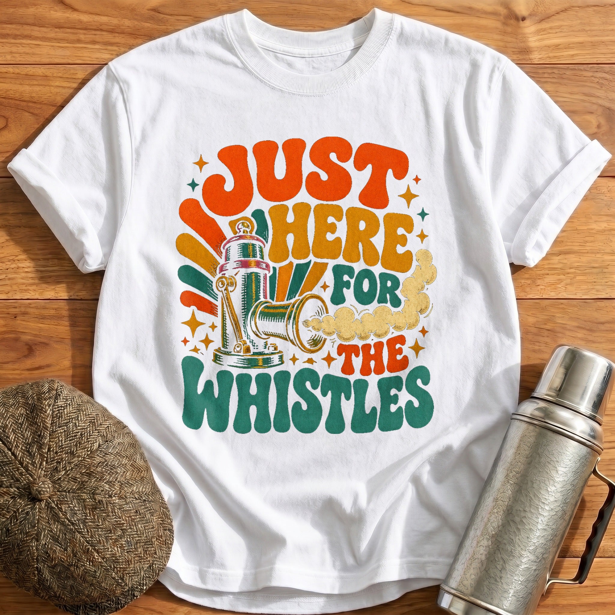 Just Here for the Whistles T-Shirt - White