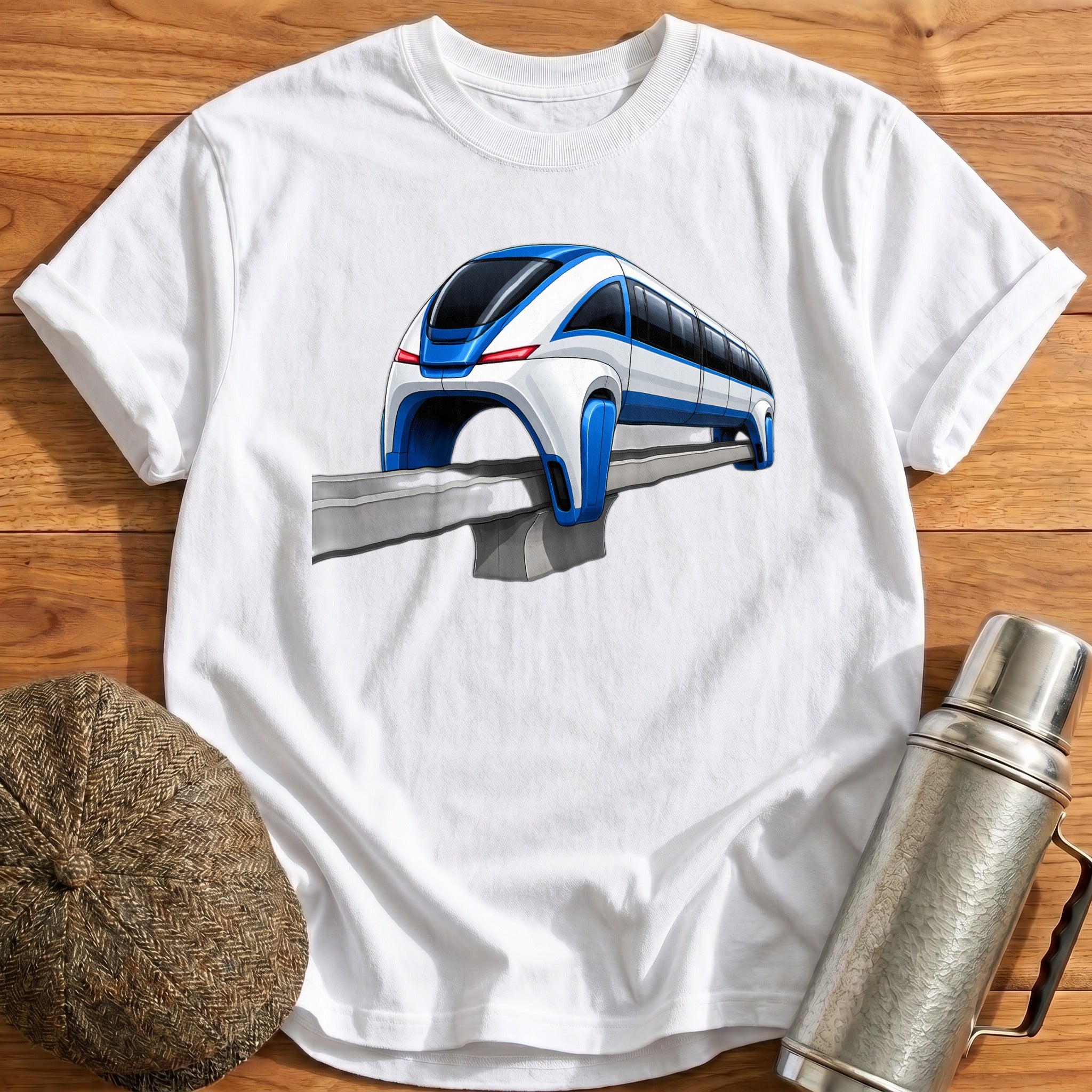 Monorail Rear34 T-Shirt - White