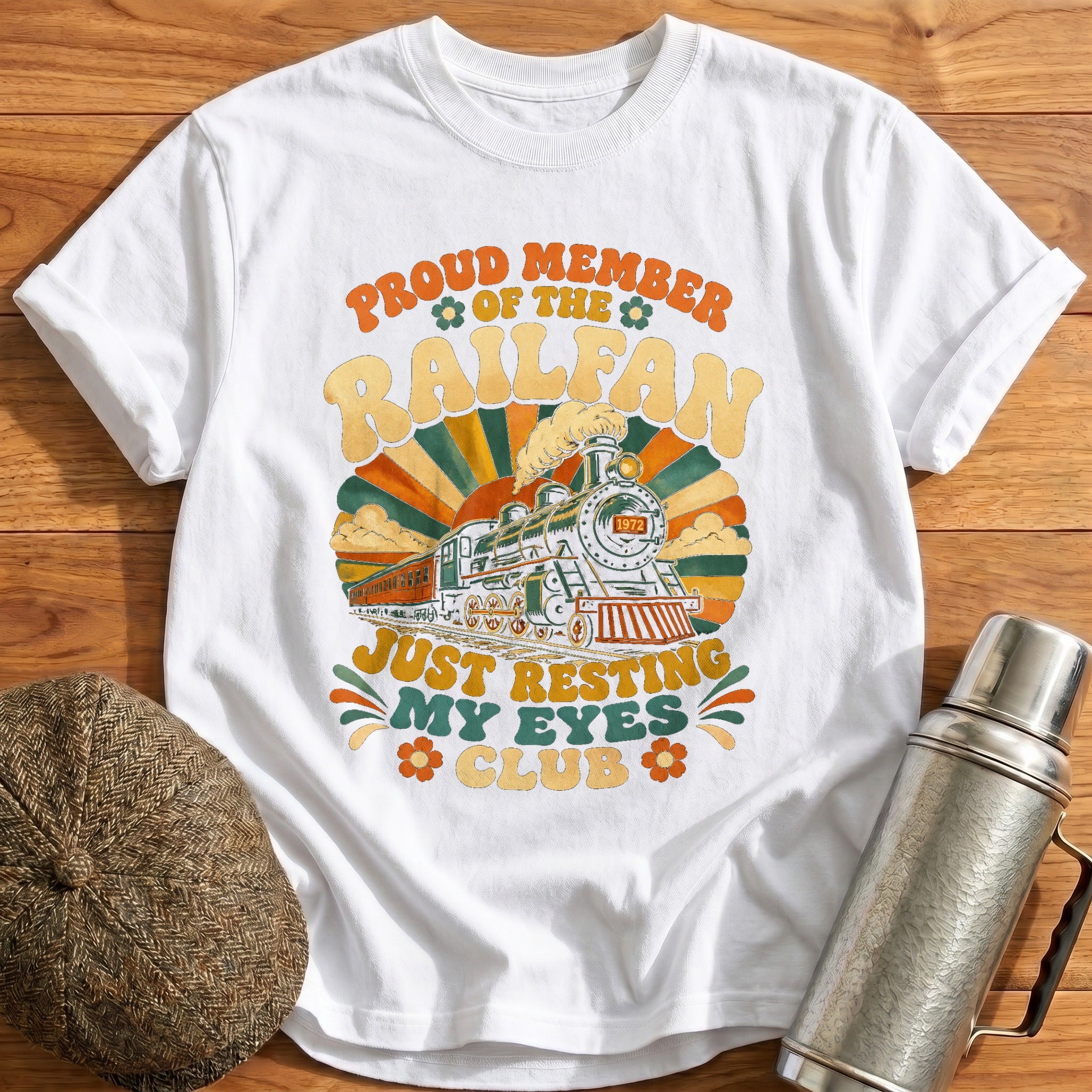 Resting Eyes Club Groovy T-Shirt - White