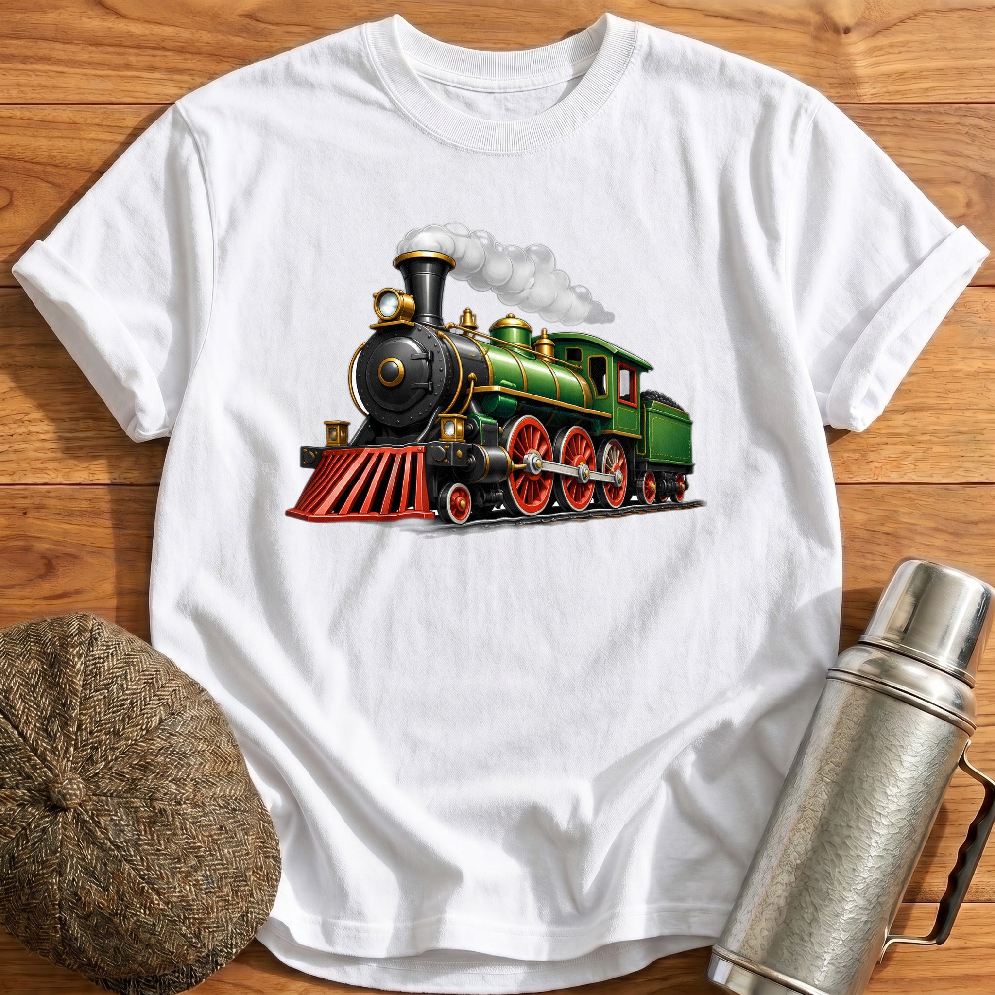 Steamloco Front34 T-Shirt - White