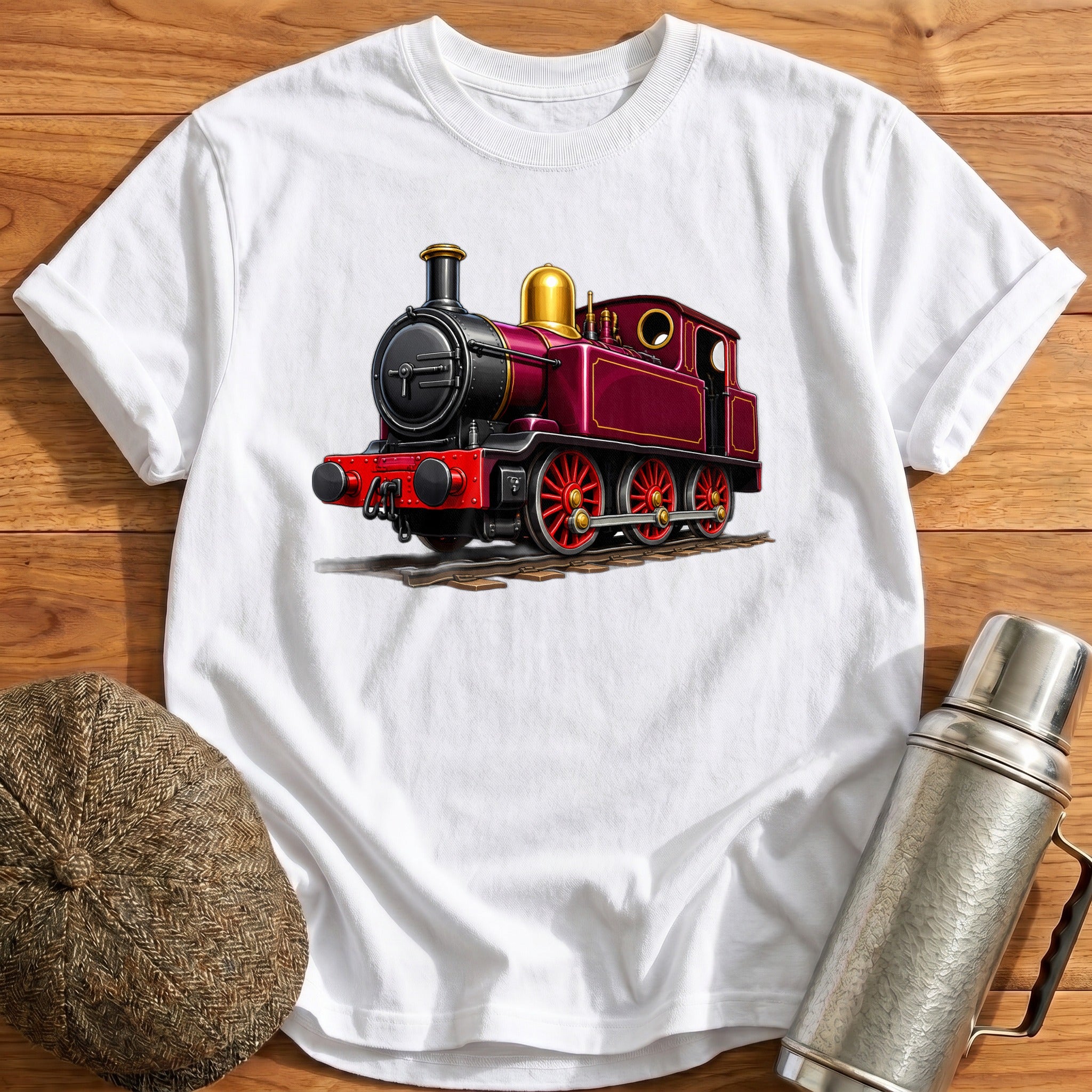 Tankengine Front34 T-Shirt - White