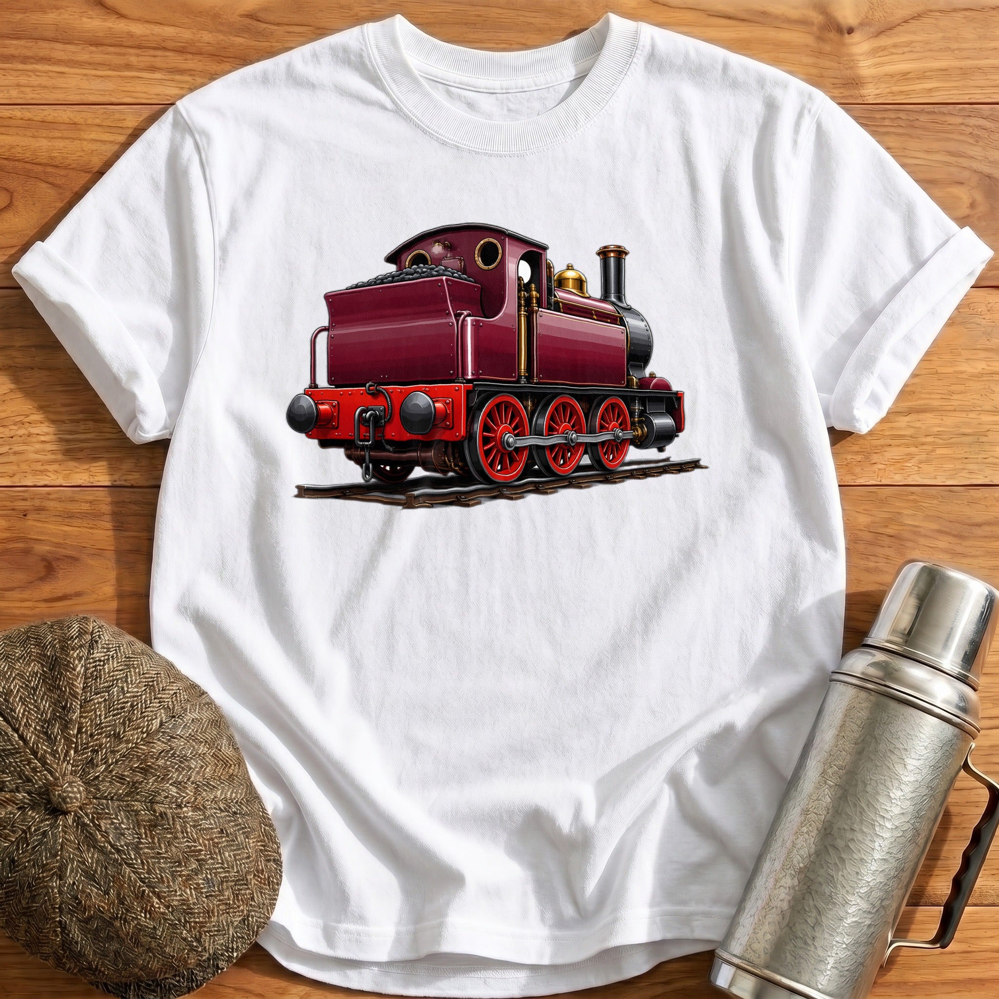 Tankengine Rear34 T-Shirt - White