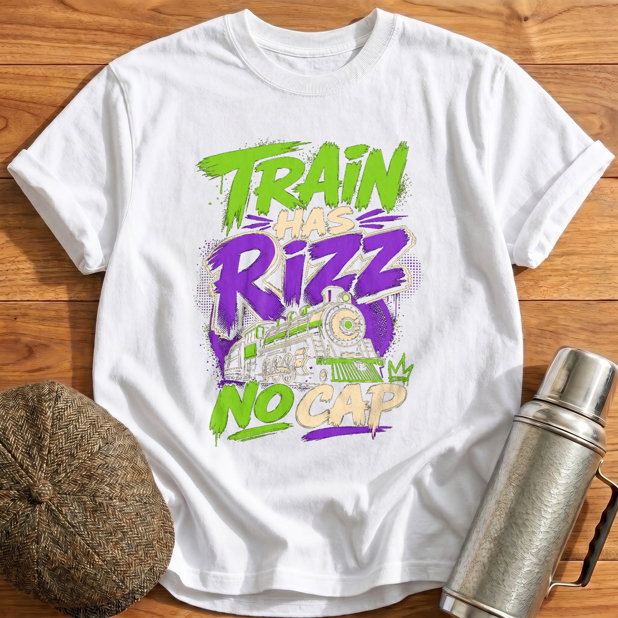 Train Has Rizz T-Shirt - White