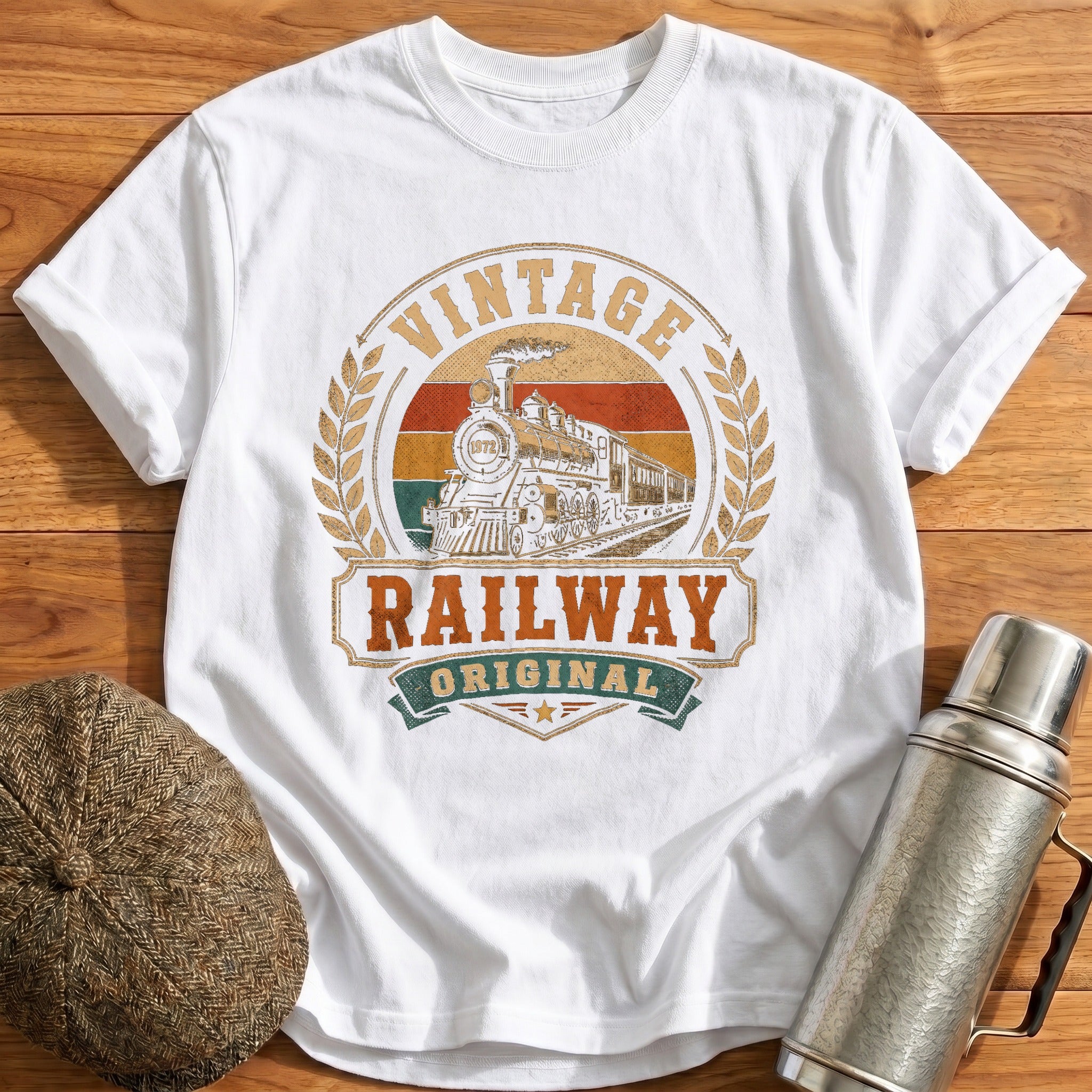 Vintage Railway Original T-Shirt - White
